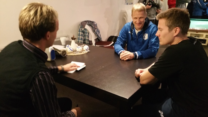Karjalaisen toimittajan haastattelusssa Joensuun omat pojat Petri Kettunen ja Tatu Väänänen.