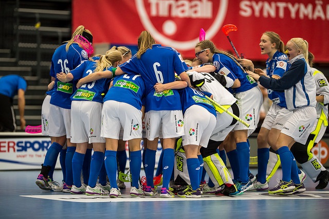 Suomi pelaa ensi viikolla tyttöjen MM-kisoissa Kanadassa. Kuva: Salibandyliiga